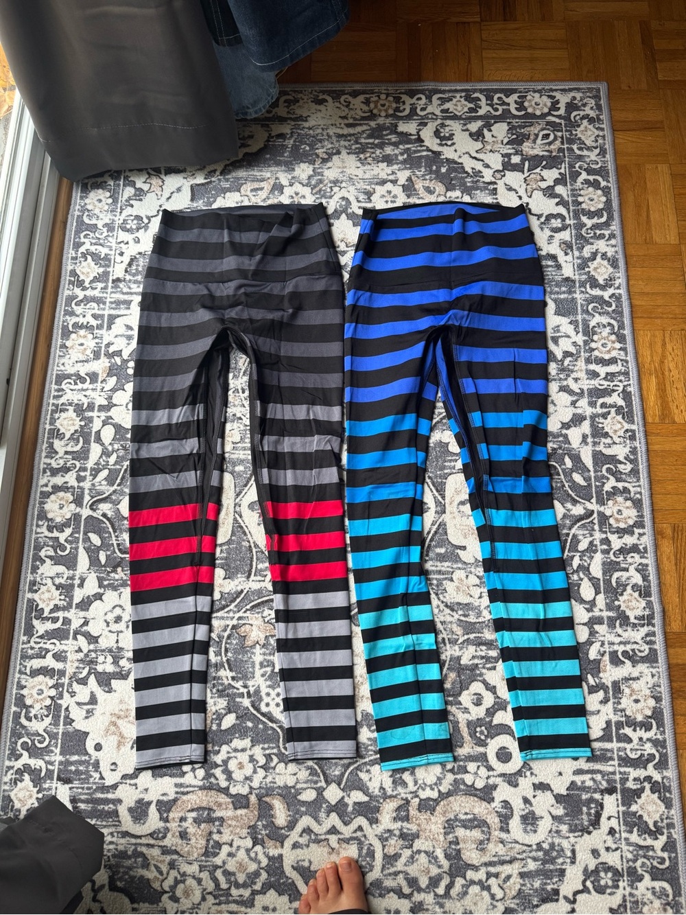 K Deer women’s Active Leggings - Black with Red Accents / Blue with Teal Accents